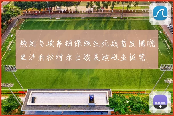 热刺与埃弗顿保级生死战首发揭晓里沙利松特尔出战麦迪逊坐板凳